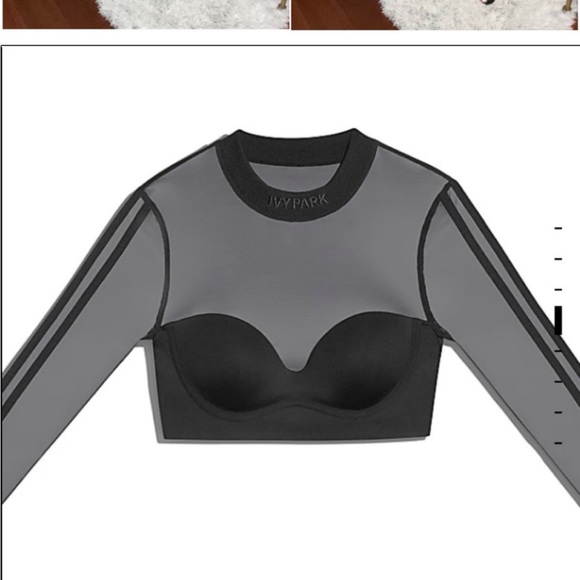 Adidas Ivy Park black pack mesh crop top - Picture 6 of 9
